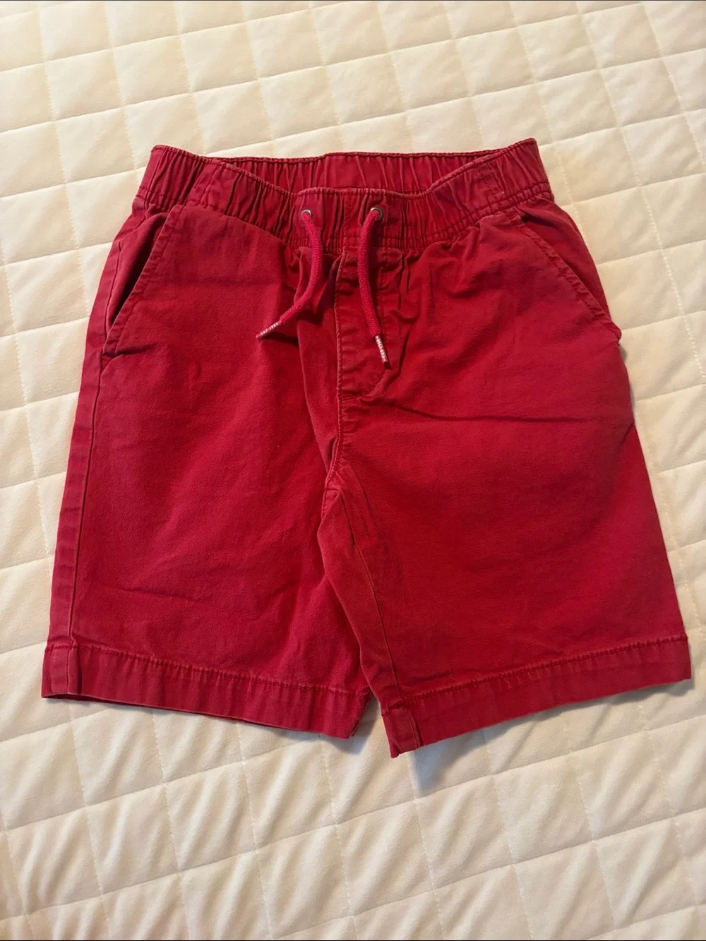 GAP Boys Red Elastic Waist Drawstring Shorts